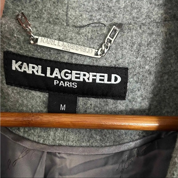 Karl Lagerfeld Long Line Pea Coat - Picture 4 of 4